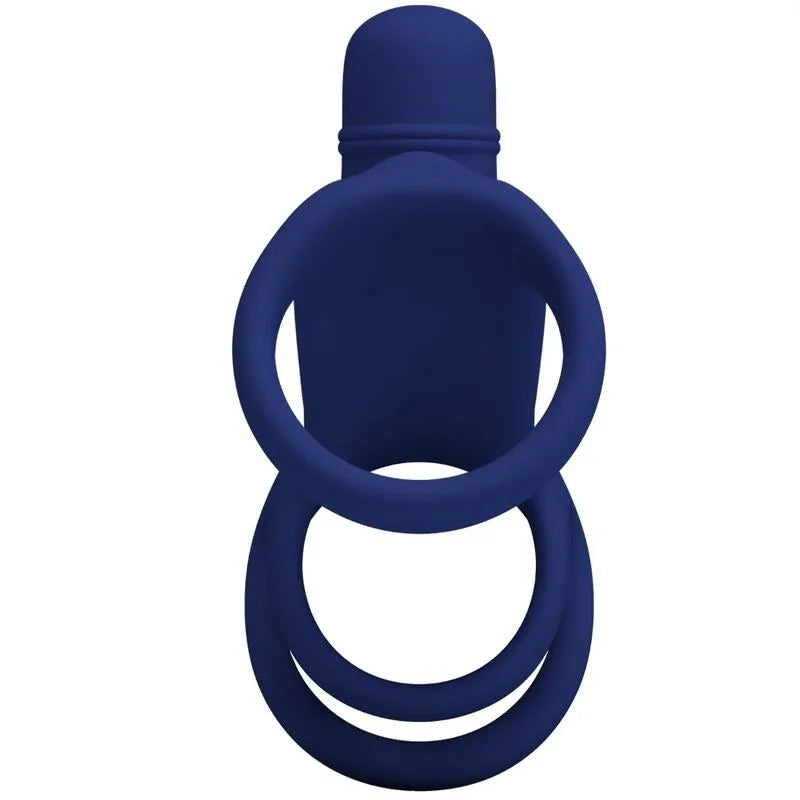 PRETTY LOVE - ELISH ANILLO VIBRADOR CON EXTENSIÓN AZUL - Nuvica