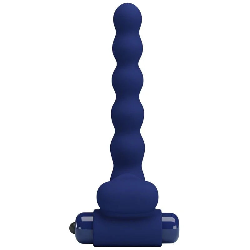 PRETTY LOVE - AJMAL ANILLO VIBRADOR CON PLUG AZUL - Nuvica