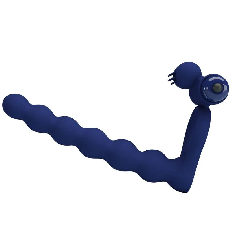 PRETTY LOVE - AJMAL ANILLO VIBRADOR CON PLUG AZUL - Nuvica