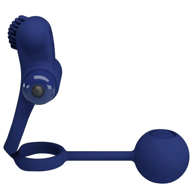 PRETTY LOVE - REMINGTON DOBLE ANILLO VIBRADOR CON PLUG AZUL - Nuvica