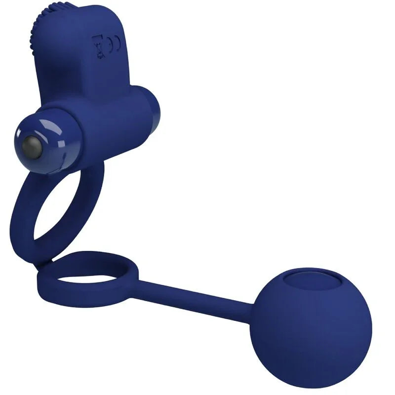 PRETTY LOVE - REMINGTON DOBLE ANILLO VIBRADOR CON PLUG AZUL - Nuvica