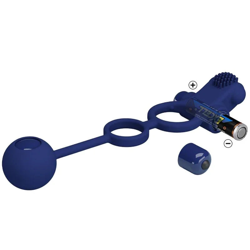 PRETTY LOVE - REMINGTON DOBLE ANILLO VIBRADOR CON PLUG AZUL - Nuvica