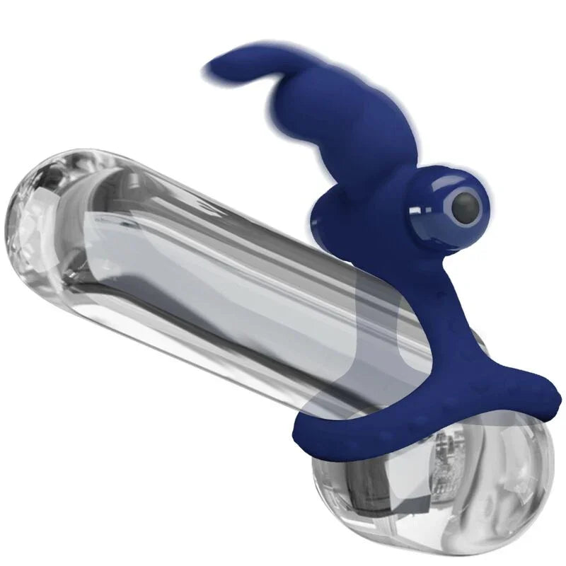 PRETTY LOVE - LUCHITO DOBLE ANILLO VIBRADOR RABBIT AZUL - Nuvica