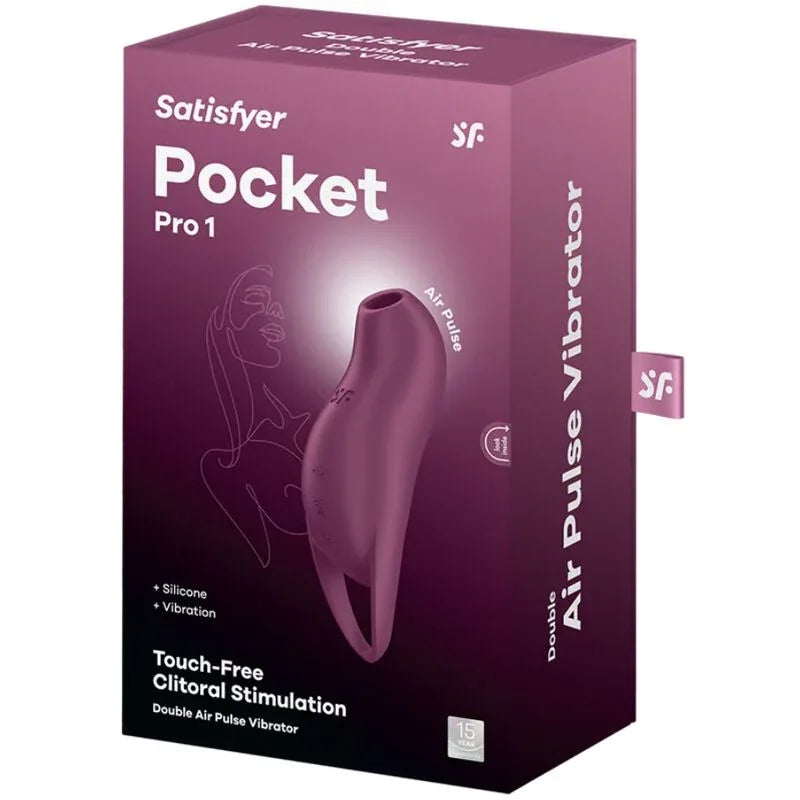 SATISFYER - POCKET PRO 1 ESTIMULADOR CLÍTORIS GRANATE - Nuvica