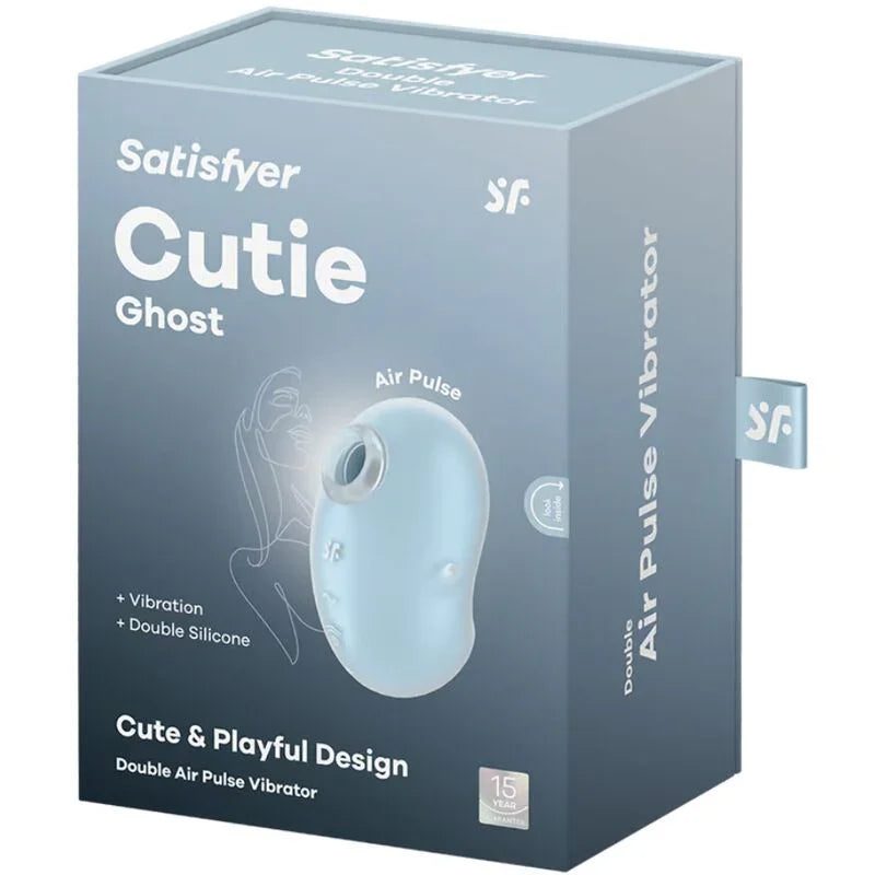 SATISFYER - CUTIE GHOST VIBRADOR LAY-ON AZUL CLARO - Nuvica