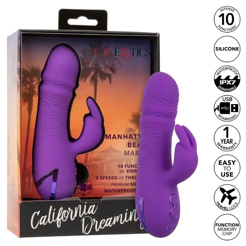 CALEXOTICS - MANHATTAN BEACH MARVEL VIBRADOR RABBIT MORADO BY CALIFORNIA DREAMING - Nuvica