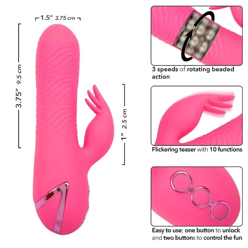 CALEXOTICS - SACRAMENTO SWEETIE VIBRADOR RABBIT ROSA BY CALIFORNIA DREAMING - Nuvica