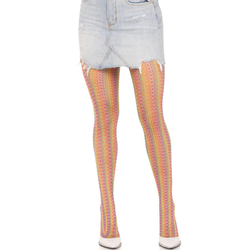 LEG AVENUE - MEDIAS DE CROCHET MULTICOLOR - Nuvica