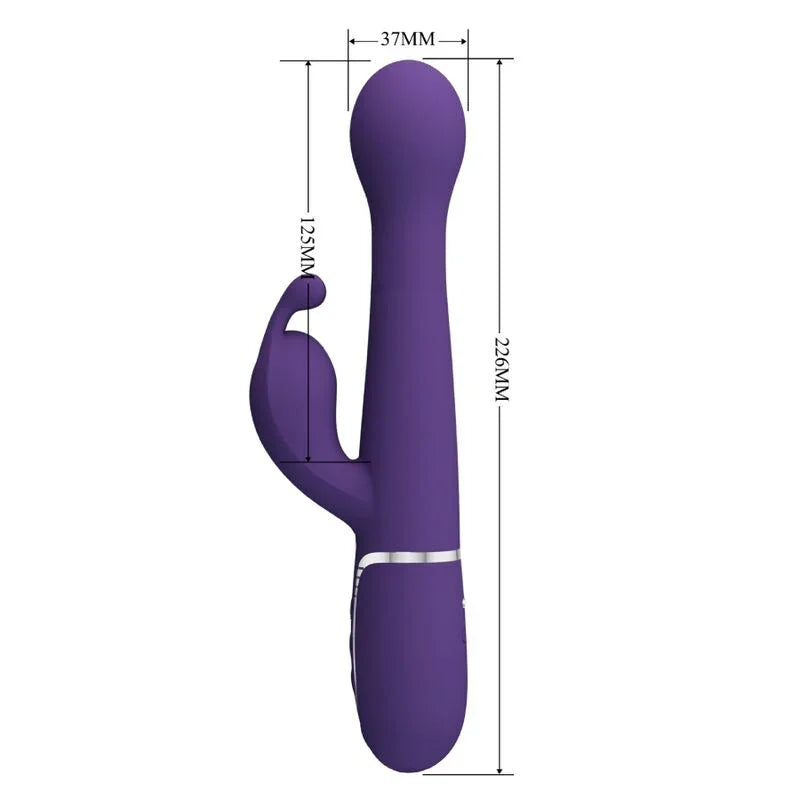 PRETTY LOVE - DEJON VIBRADOR RABBIT 3 EN 1 MULTIFUNCIÓN MORADO - Nuvica