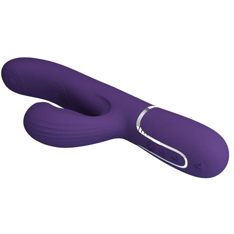 PRETTY LOVE - PERLITA VIBRADOR PUNTO G 3 EN 1 MULTIFUNCIÓN MORADO - Nuvica