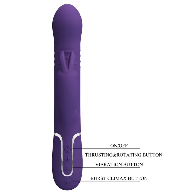 PRETTY LOVE - COALE VIBRADOR RABBIT 4 EN 1 MORADO - Nuvica