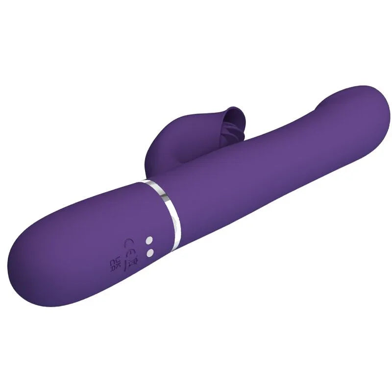 PRETTY LOVE - ZALIN VIBRADOR RABBIT PERLAS 4 EN 1 MORADO - Nuvica