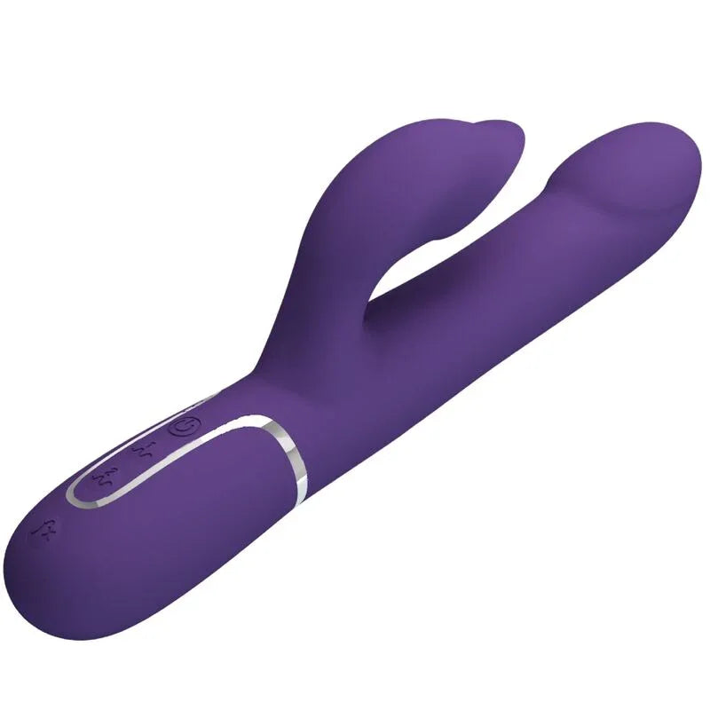 PRETTY LOVE - ZALIN VIBRADOR RABBIT PERLAS 4 EN 1 MORADO - Nuvica