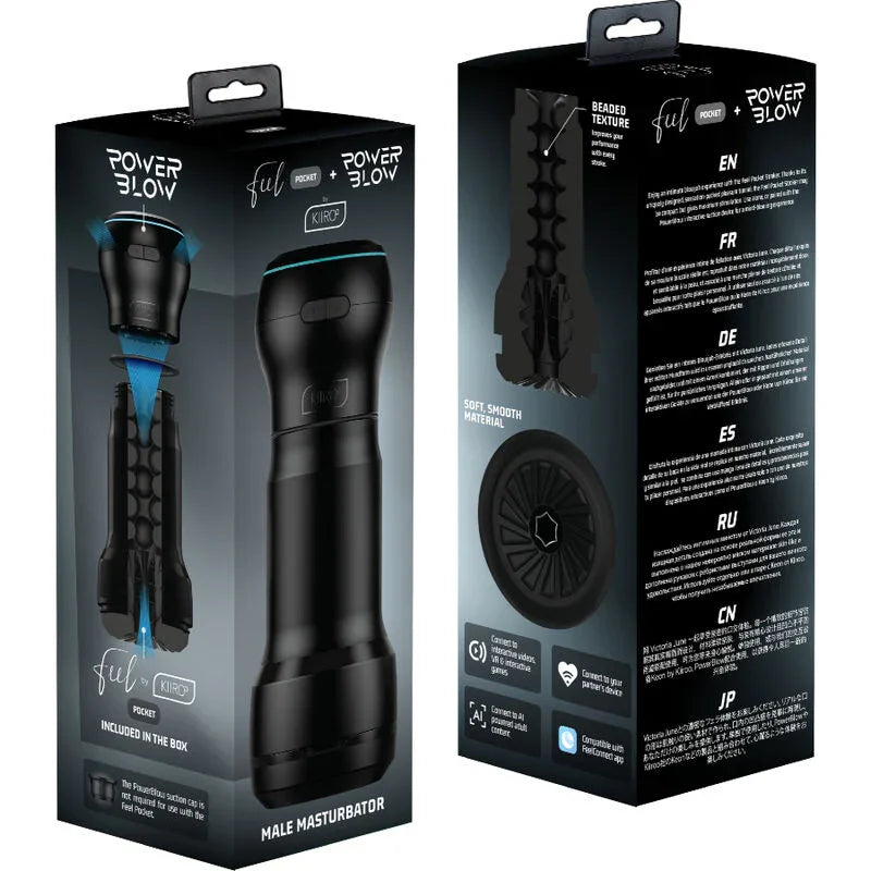 KIIROO - FEEL POCKET MASTURBADOR MASCULINO BOLSILLO + POWER BLOW - Nuvica