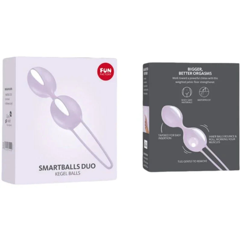 FUN FACTORY - SMARTBALLS DUO BOLAS PELVICAS BLANCO / LILA PASTEL - Nuvica