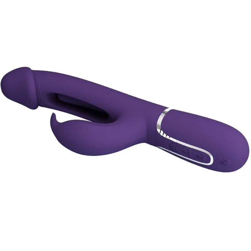 PRETTY LOVE - KAMPAS VIBRADOR RABBIT 3 EN 1 MULTIFUNCIÓN CON LENGUA VIOLETA - Nuvica