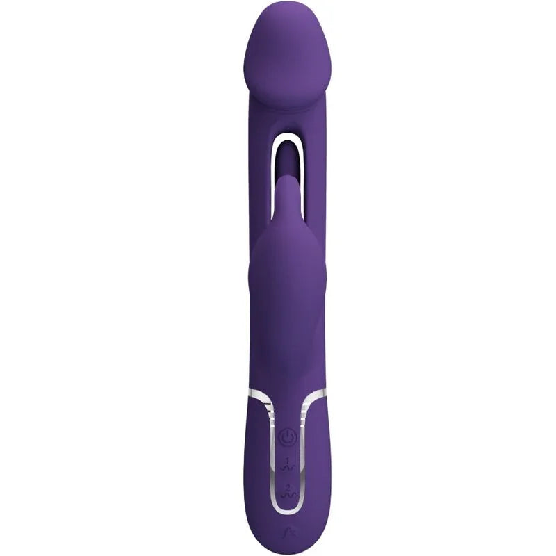 PRETTY LOVE - KAMPAS VIBRADOR RABBIT 3 EN 1 MULTIFUNCIÓN CON LENGUA VIOLETA - Nuvica