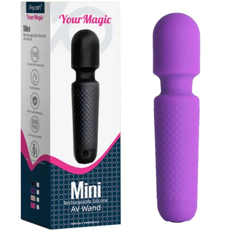 ARMONY - YOUR MAGIC MASAJEADOR & VIBRADOR RECARGABLE 10 VIBRACIONES SILICONA MORADO - Nuvica