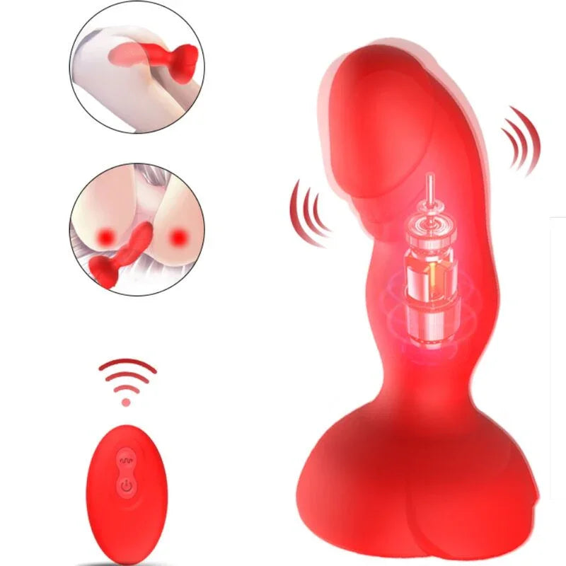 ARMONY - EXTREME A BLOOM ROSA VIBRADOR & PLUG ANAL CONTROL REMOTO ROJO - Nuvica