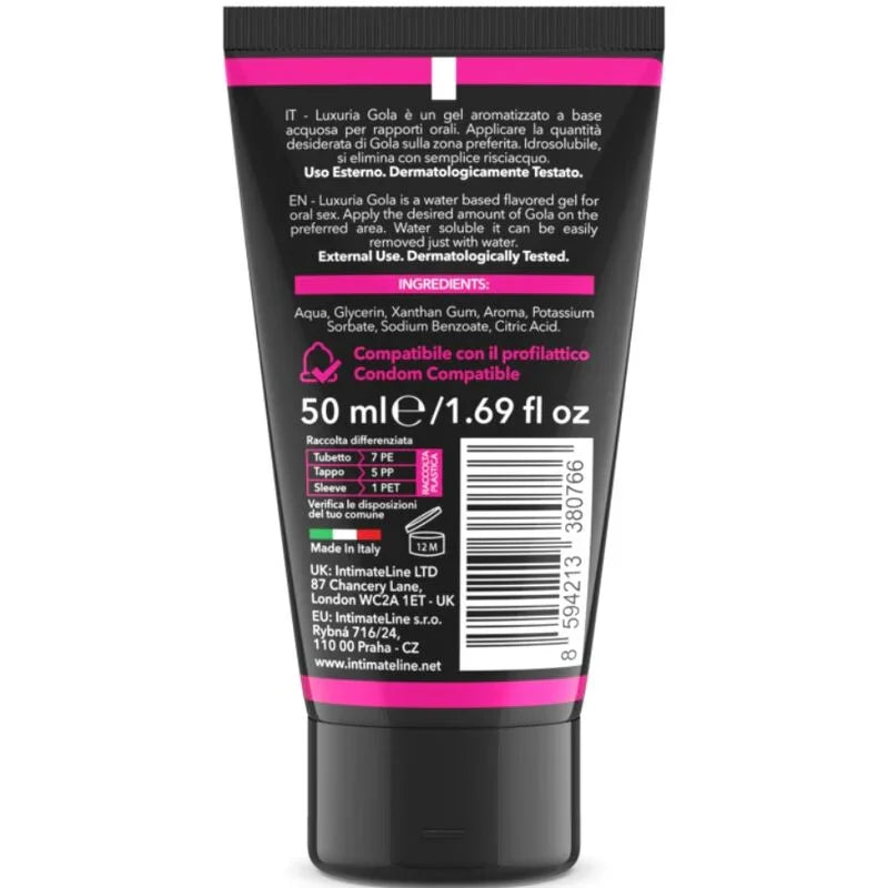 INTIMATELINE LUXURIA - GOLA GEL ORAL CEREZA 50 ML - Nuvica