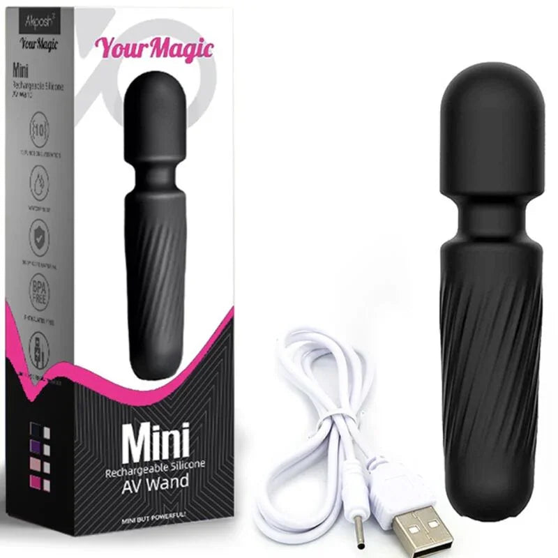 ARMONY - YOUR MAGIC MASAJEADOR & VIBRADOR RECARGABLE 10 VIBRACIONES NEGRO - Nuvica