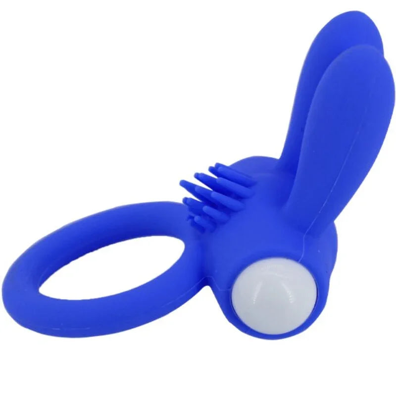 ARMONY - MR BUNNY ANILLO VIBRADOR SILICONA AZUL - Nuvica