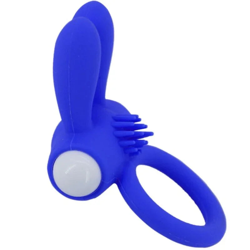 ARMONY - MR BUNNY ANILLO VIBRADOR SILICONA AZUL - Nuvica