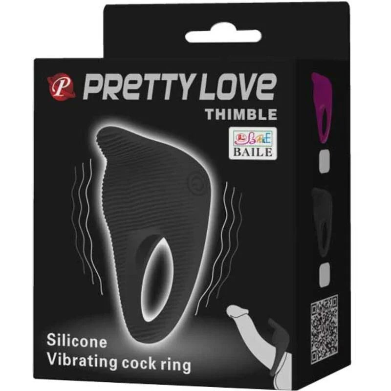 PRETTY LOVE - THIMBLE ANILLO VIBRADOR NEGRO - Nuvica