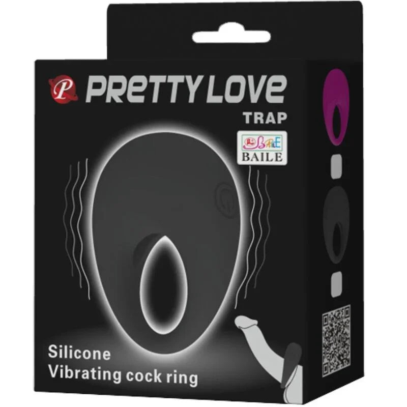 PRETTY LOVE - TRAP ANILLO VIBRADOR NEGRO - Nuvica