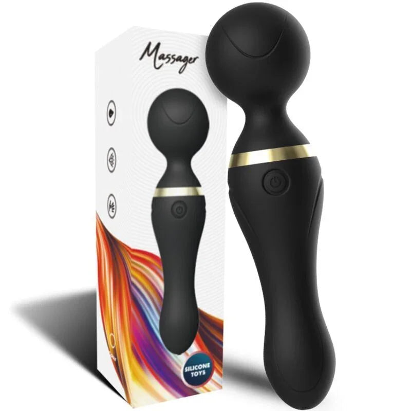 ARMONY - FREEZA MASAJEADOR & VIBRADOR CABEZA FLEXIBLE NEGRO - Nuvica