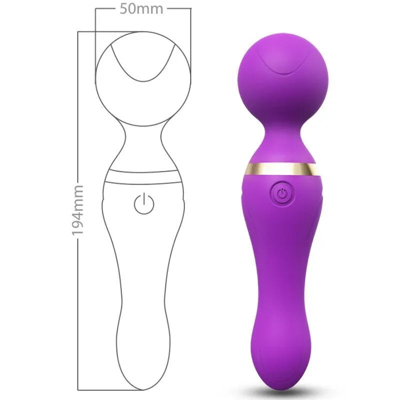 ARMONY - FREEZA MASAJEADOR & VIBRADOR CABEZA FLEXIBLE VIOLETA - Nuvica