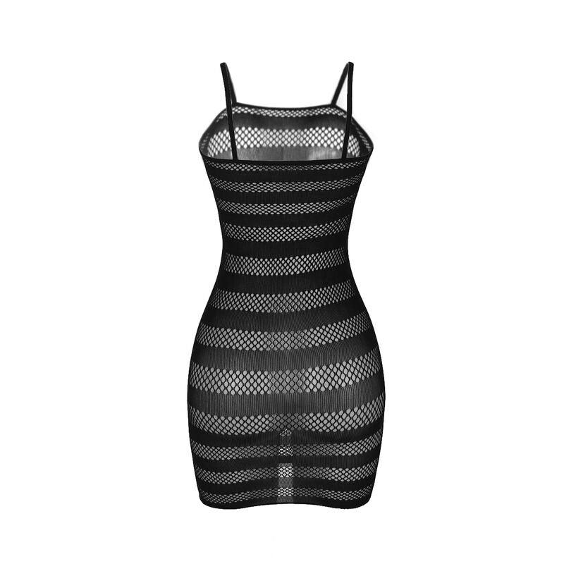 SUBBLIME - 951733 VESTIDO DE REJILLA CON FRANJAS NEGRO TALLA ÚNICA - Nuvica
