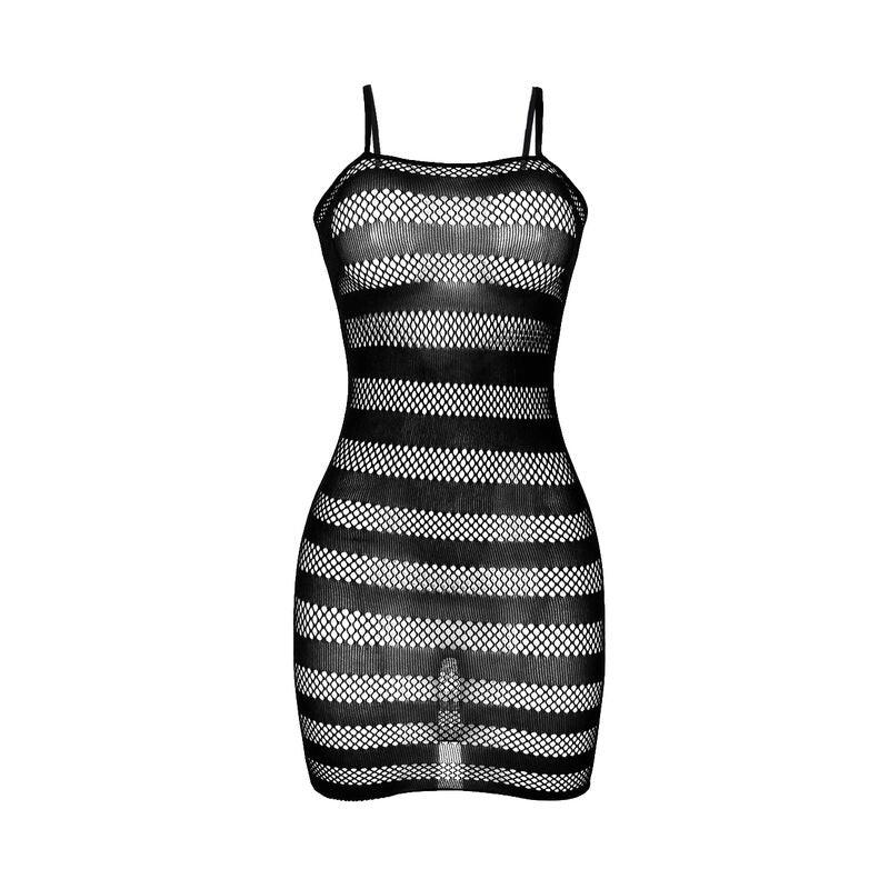 SUBBLIME - 951733 VESTIDO DE REJILLA CON FRANJAS NEGRO TALLA ÚNICA - Nuvica