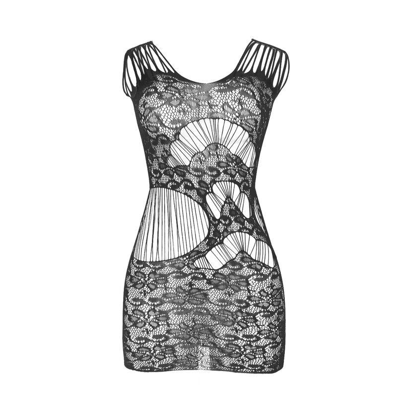 SUBBLIME - 951771 VESTIDO LARGO ESPALDA ABIERTA DE REJILLA NEGRO TALLA ÚNICA - Nuvica