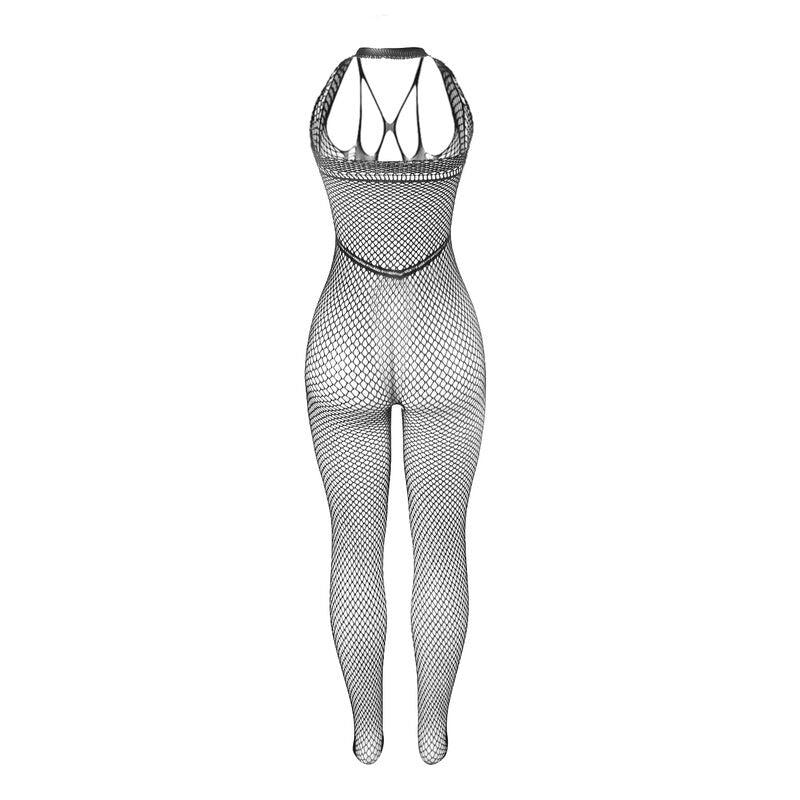 SUBBLIME - 951788 BODYSTOCKING LARGO DE REJILLA TIRANTES EN PECHO Y ESPALDA NEGRO TALLA ÚNICA - Nuvica
