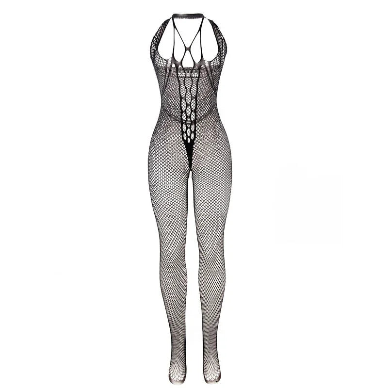 SUBBLIME - 951788 BODYSTOCKING LARGO DE REJILLA TIRANTES EN PECHO Y ESPALDA NEGRO TALLA ÚNICA - Nuvica