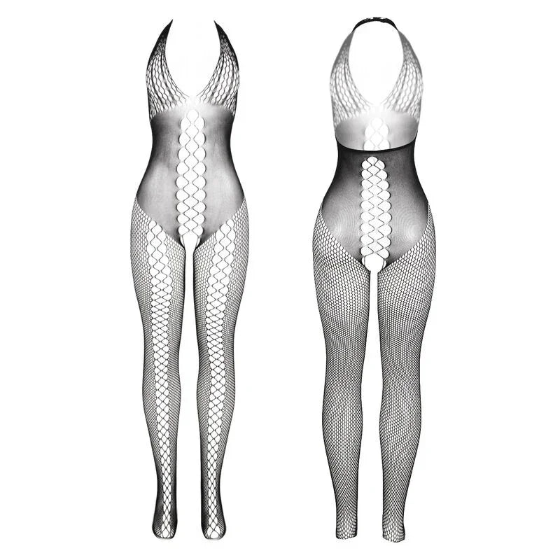 SUBBLIME - 951832 BODYSTOCKING ESPALDA ABIERTA Y DETALLES ENTRECRUZADOS NEGRO TALLA ÚNICA - Nuvica