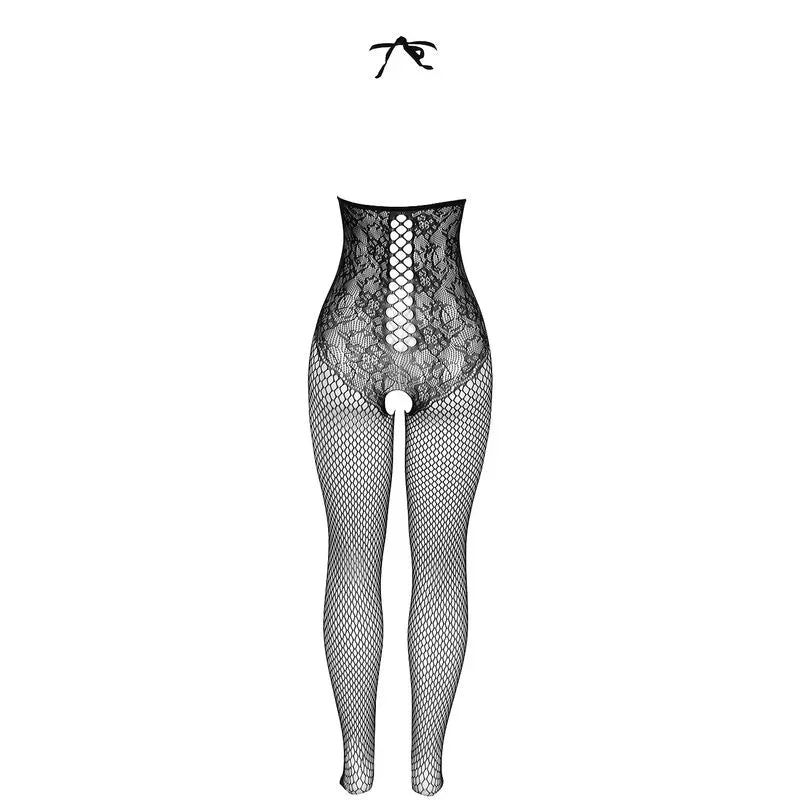 SUBBLIME - 951849 BODYSTOCKING DE REJILLA COPA ABIERTA Y CUELLO HALTER NEGRO TALLA ÚNICA - Nuvica
