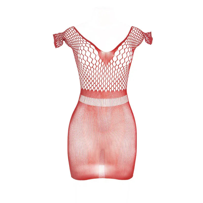 SUBBLIME - 951924 VESTIDO DE REJILLA CROCHÉ CORTO ROJO TALLA ÚNICA - Nuvica