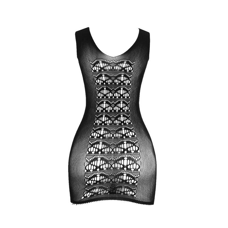 SUBBLIME - 952167 VESTIDO DE REJILLA CORTO ELÁSTICO NEGRO TALLA ÚNICA - Nuvica