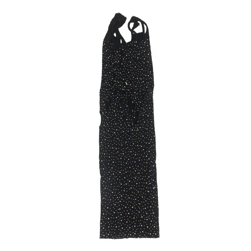 SUBBLIME - 952198 VESTIDO DE REJILLA CON DIAMANTES BRILLANTES NEGRO TALLA ÚNICA - Nuvica