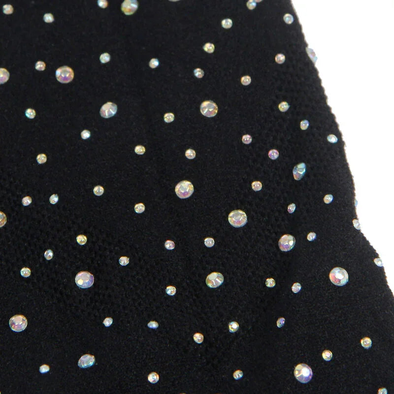 SUBBLIME - 952198 VESTIDO DE REJILLA CON DIAMANTES BRILLANTES NEGRO TALLA ÚNICA - Nuvica