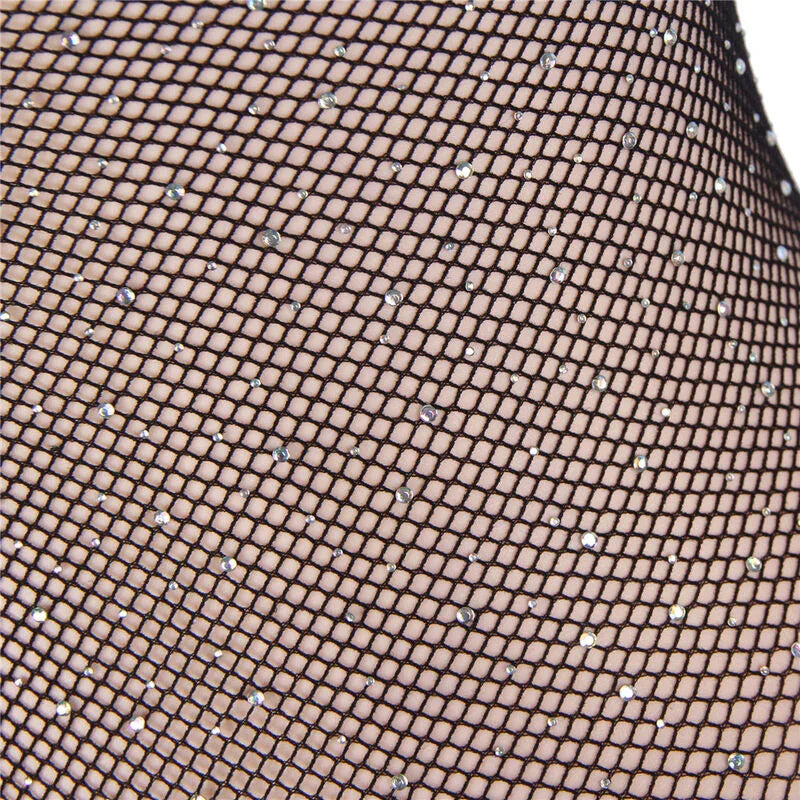 SUBBLIME - 952297 BODY DE REJILLA BRILLANTE CON HOMBROS DESCUBIERTOS MANGA LARGA NEGRO TALLA ÚNICA - Nuvica
