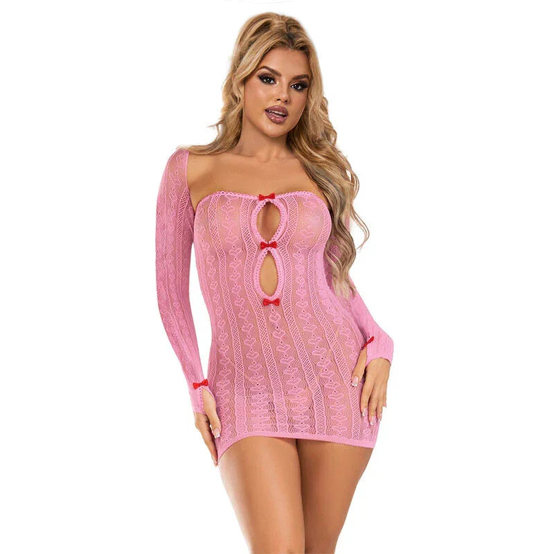 SUBBLIME - 952471 VESTIDO DE REJILLA ROSA TALLA ÚNICA - Nuvica