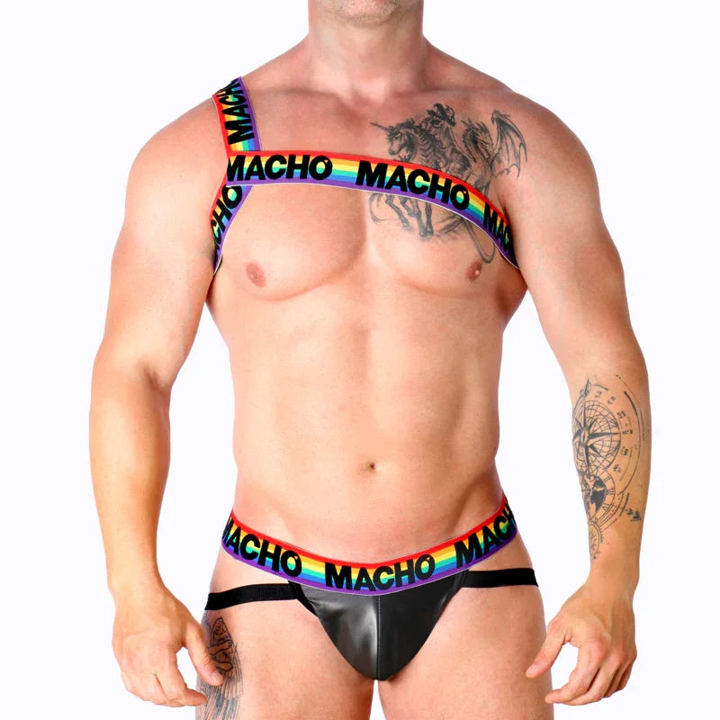 MACHO - ARNÉS ROMANO BLANCO S/M - Nuvica