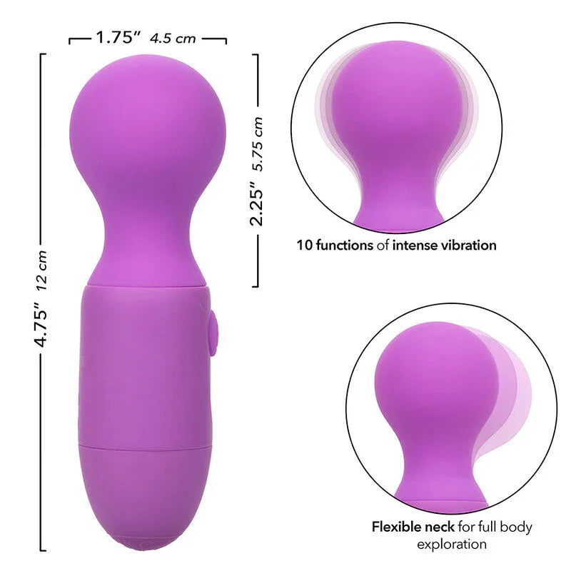 CALEXOTICS - FIRST TIME MASAJEADOR RECARGABLE 10 VIBRACIONES VIOLETA - Nuvica
