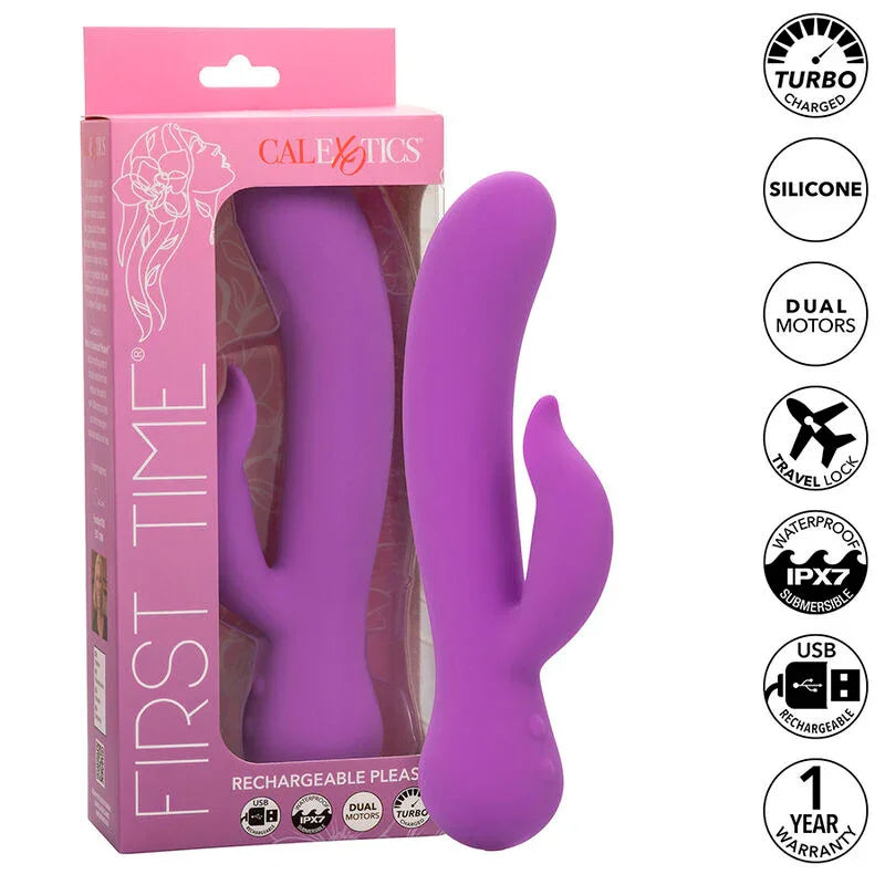 CALEXOTICS - FIRST TIME VIBRADOR COMPLACIENTE RECARGABLE MORADO - Nuvica