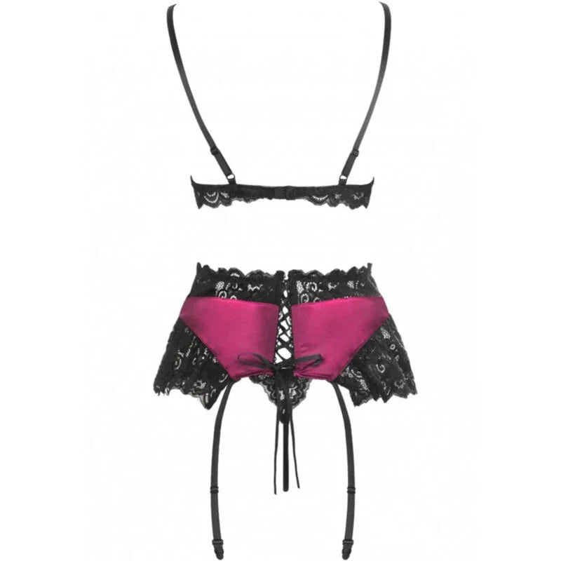 LIVCO CORSETTI FASHION - NAHIR LC 20214 SUJETADOR + PANTY + LIGUERO S/M - Nuvica