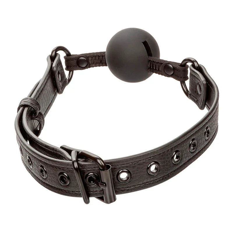 CALEXOTICS - NOCTURNAL MORDAZA DE BOLA SILICONA NEGRO - Nuvica