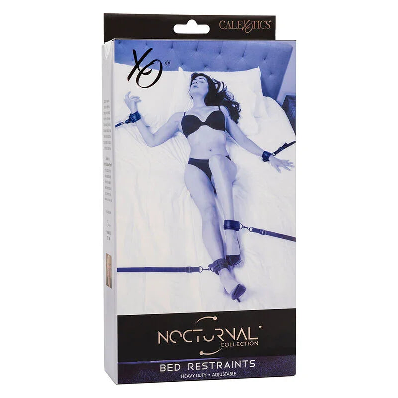CALEXOTICS - NOCTURNAL RESTRICCIONES DE CAMA CUERO AJUSTABLE NEGRO - Nuvica